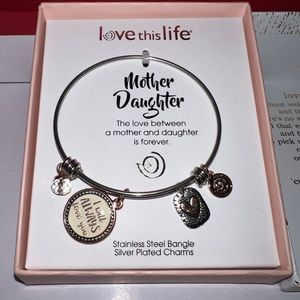 Mother Daughter Bangle with charms
